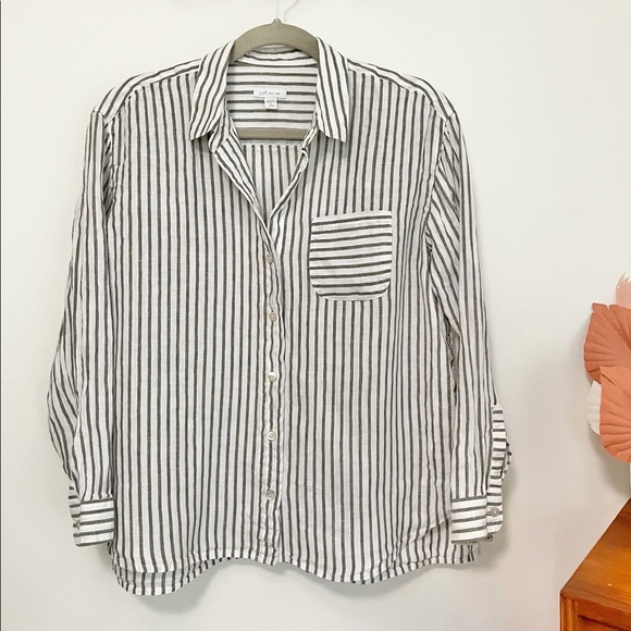 J. Jill Tops - J.Jill Striped Linen Button Down